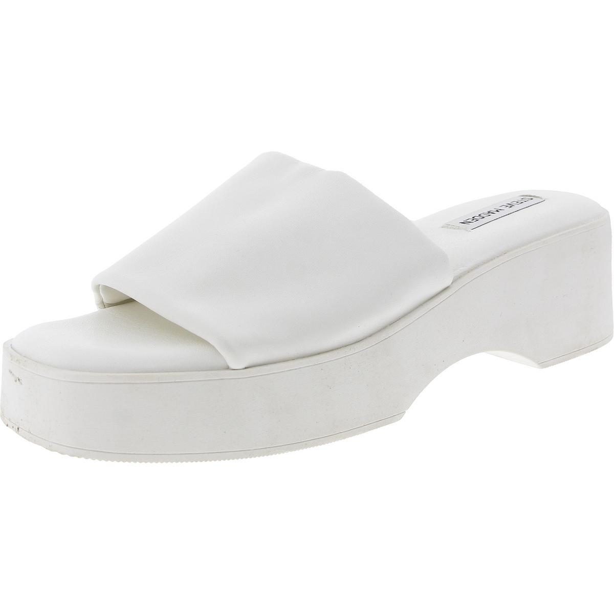 Женские редкие белые босоножки на платформе Steve Madden 9.5 Medium (B,M) BHFO 2202