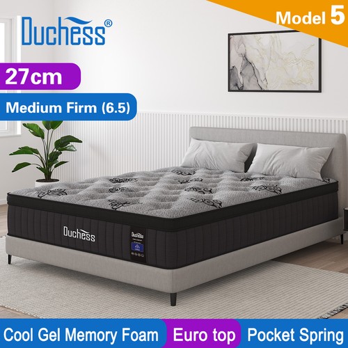 QUEEN DOUBLE KING SINGLE Mattress Bed Euro Top Pocket Spring Medium Firm Foam - Picture 21 of 54