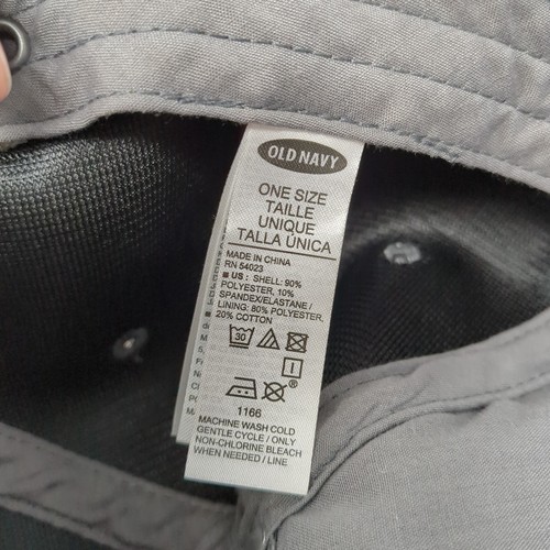 Old Navy Slideback Hat Gray One Size Adjustable Solid Vent Holes Blank - Picture 8 of 8