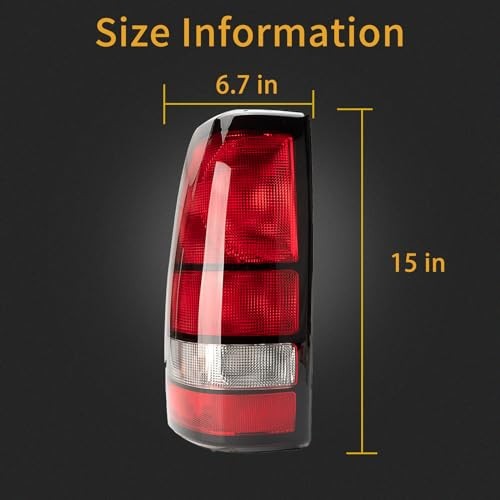 Tail Light Housing Compatible With 1999-2002 Chevy Silverado 1500 2500 Style5 - Picture 3 of 6