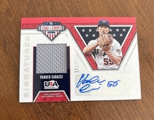 Parker Caracci 2019 USA Baseball Stars Stripes Game Jersey Auto Blue Jays /299