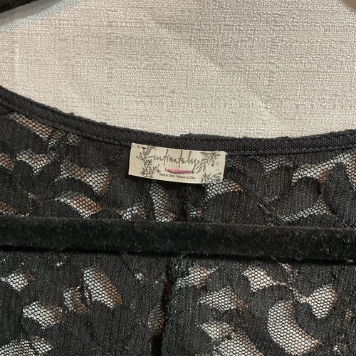 Intimate Free People Damen transparentes Spitzen Langarm Top Größe L schwarz bauchfrei - Bild 8 von 11