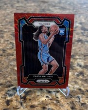 2023-24 Panini Basketball #139 Cason Wallace Red Ruby Wave Prizm RC Rookie