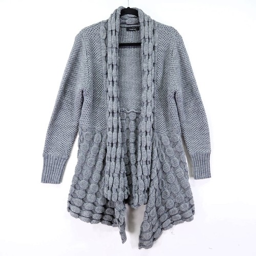 Michelle Nicole Chunky Knit Open Cardigan Sweater Wool Blend Women's Size Medium - Picture 1 of 13