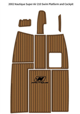 2002 Nautique Super Air 210 Cockpit Pad EVA Foam Boat Faux Teak Deck Floor Mat