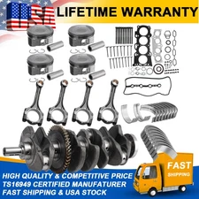 2AZFE 2.4L Engine Overhaul Rebuild Kit w/Crankshaft Rods Timing Kit For Corolla