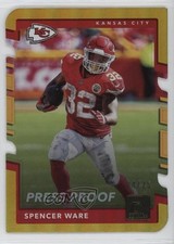 2017 Panini Donruss Press Proof Gold Die-Cut /25 Spencer Ware #124
