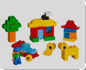 Lego DUPLO Build & Play Set #5572 100 Pcs w Figure Retired 2008 - No Tub