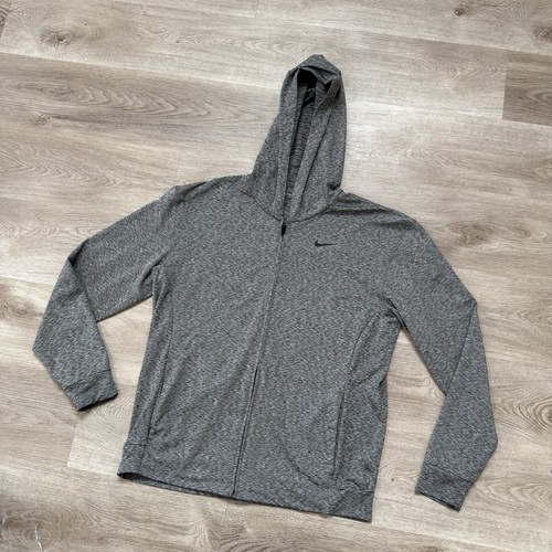 Nike Dri-Fit Yoga Entrenamiento Cremallera Completa Sudadera con Capucha Gris Jaspeado Para Hombres Talla M DB4202-010 - Imagen 5 de 12