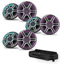 Garmin Fusion 3 Pairs Apollo AP-FL77SPG 7.7" LED Marine Speakers Sport Grills...