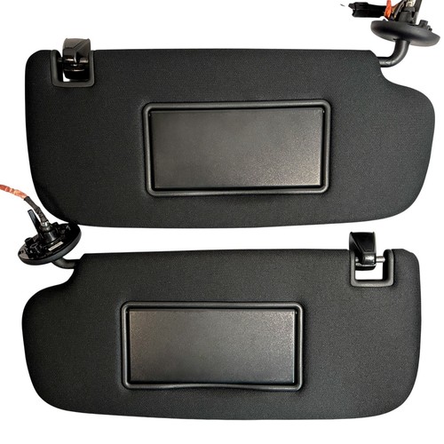 OEM 14–21 Jeep Grand Cherokee Sun Visor Pair – Black w/ Lighted Mirrors - Clips - Picture 4 of 4