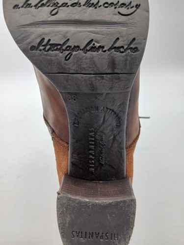 Hispanitas braune Leder Schnürstiefeletten UK 5 - Bild 6 von 7