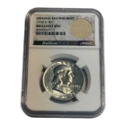 1958 D Franklin Half Dollar NGC Brilliant UNC Original Bag Fragment Silver 16A