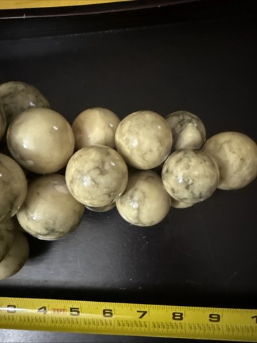 Vintage Alabaster Stone Marble Grapes Mid Century Cluster Textured White Decor - Picture 8 of 14