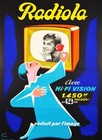 14638.Wall Decor Poster.Vintage Interior Art.Radiola French Ad Hi-Fi Vision TV