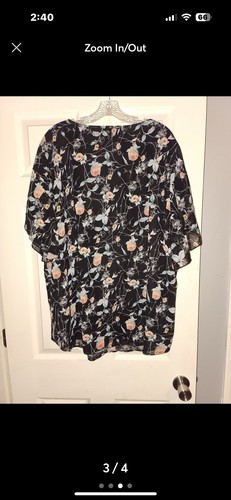 Bloomchic floral shirt blouse womens plus size 26 #055 - Picture 3 of 4