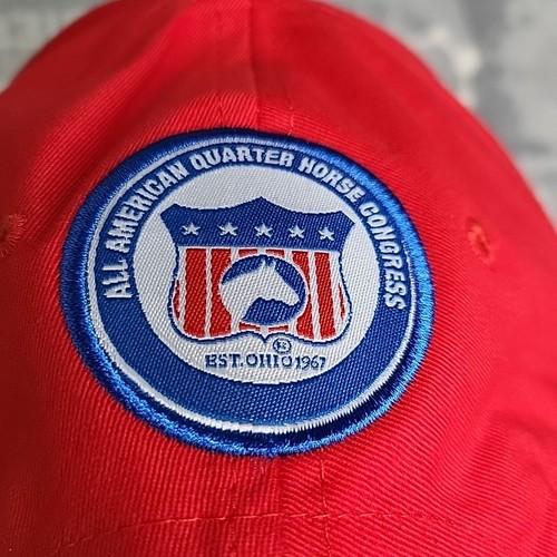 Justin Boot Company ROTE Mütze Kappe Druckknopflasche American Quarter Horse Kongress Aufnäher - Bild 6 von 12