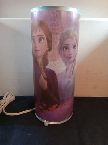Disney's Frozen 2~ Anna & Elsa Lámpara de cilindro de purpurina decorativa~ Idea Nuova - Imagen 1 de 6