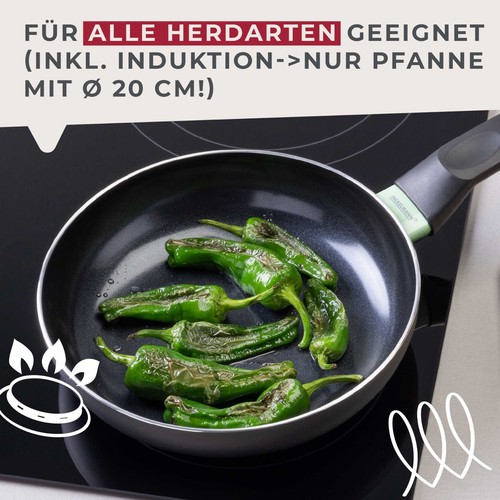 Fackelmann Brandao Bratpfannen Set Ø16+20cm Keramik Antihaft 2 tlg. Kochgeschirr - Bild 5 von 7