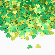 3000Pcs St. Patrick'S Day Shamrock Confetti Decorations, Green Metallic Foil ...