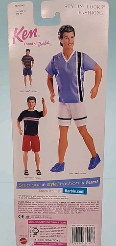 Barbie Fashion Avenue Clothes Ken Blue Flowers Shirt Blue Shorts Shoes 68040-98 - Picture 7 of 9