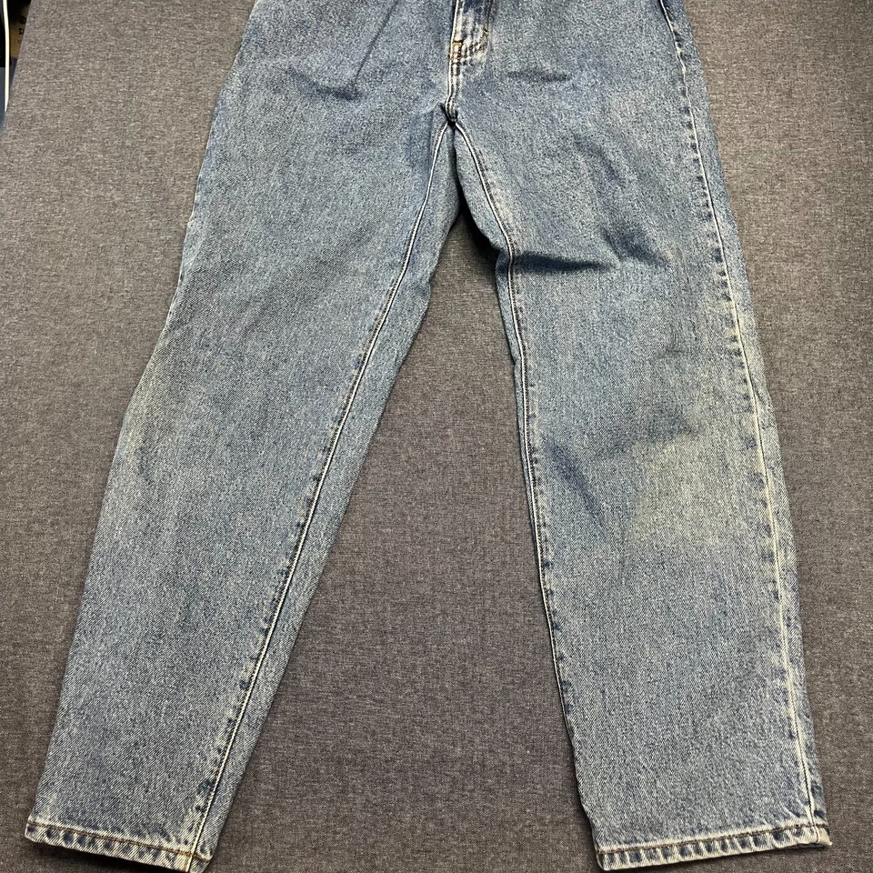 Pantalones de mezclilla para mujer Calvin Klein talla 8 azul de ajuste fácil tiro alto 100 % algodón Foto 3 de 4