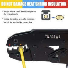 Crimping Tool for Heat Shrink Connectors, Upgraded Wire Crimper Tool, Ratchet...