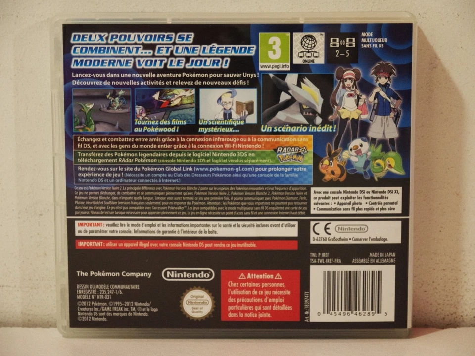 Pokémon version Noire 2 Nintendo DS PAL FRA - Photo 2/4