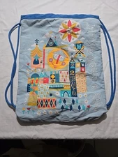 Disney Parks It’s a Small World Ride Embroidered Cinch Sack Backpack