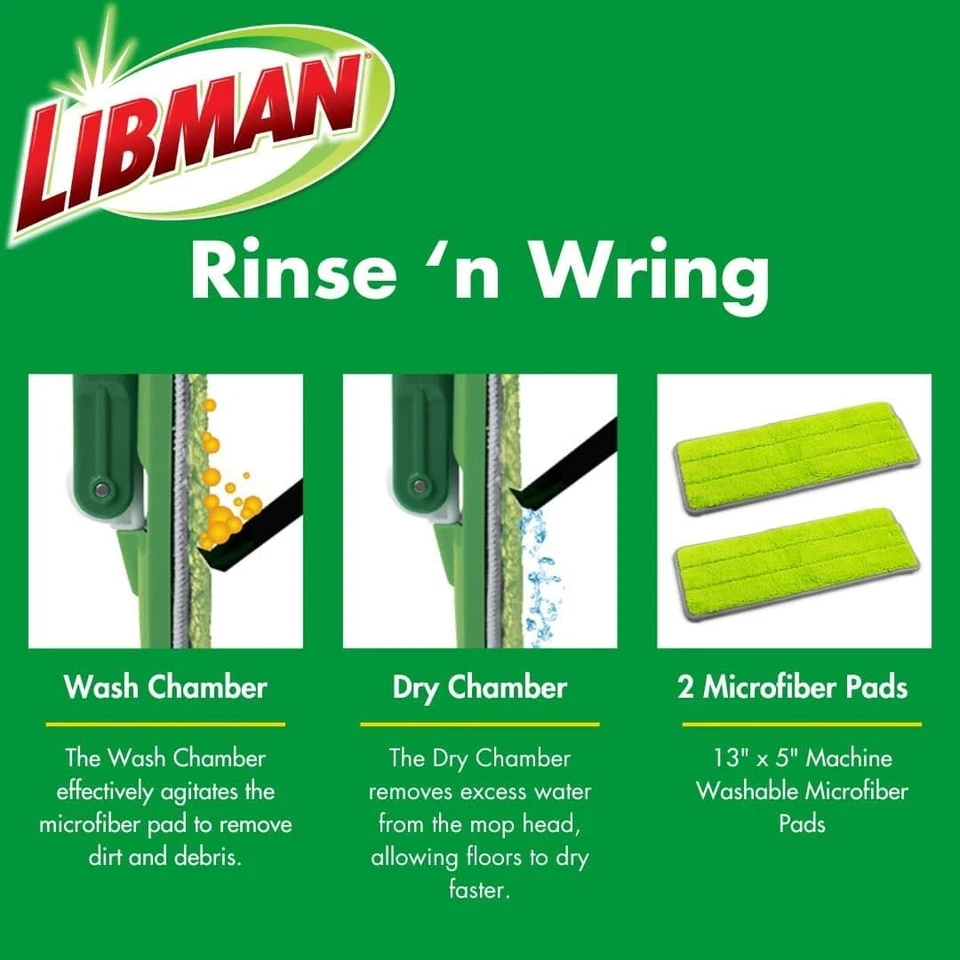 Sistema de fregona de microfibra Libman Rinse 'n Wring Foto 3 de 4