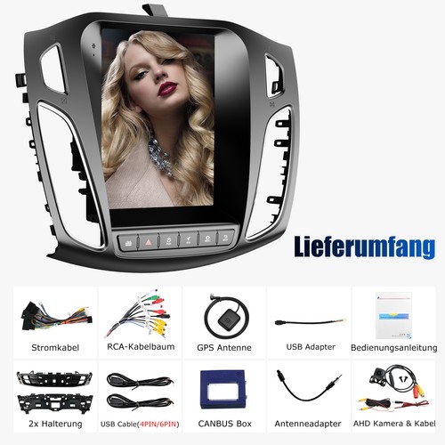 Autoradio Carplay 9,7" per Ford Focus MK3 12-18 Android 13 2+64G GPS NAV RDS Cam - Foto 15 di 15