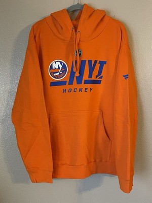 Men s 2XL NWOT New York Islanders Fanatics Authentic Pro Tri-Code Hoodie Orange