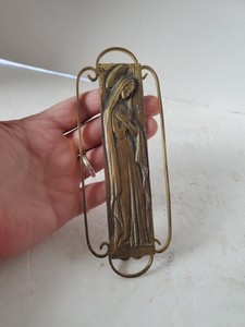 Mcm Bronze / Brass Madonna  Wall Accent Adornment Classic Religious 