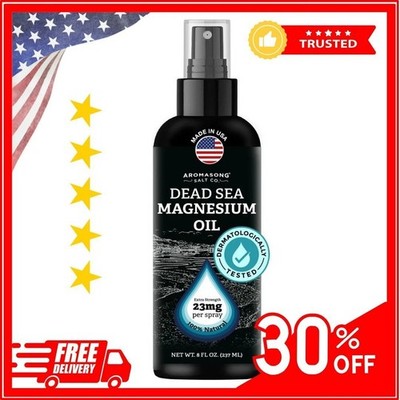 Magnesium Oil Spray - Large 8oz Size - Extra Strength - 100% Pure for Less Sting