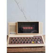 VTech Lesson One Learning Computer Toy Brown Beige Retro 1980 Vintage Education