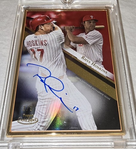 #/5 - 2019 Topps Gold Label - Framed Autographs Rhys Hoskins Auto #GLA-RH