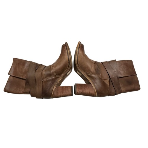 Jeffrey Campbell Ibiza Last Brown Leather Strap France Handmade Boots Women’s 7M - Picture 2 of 9