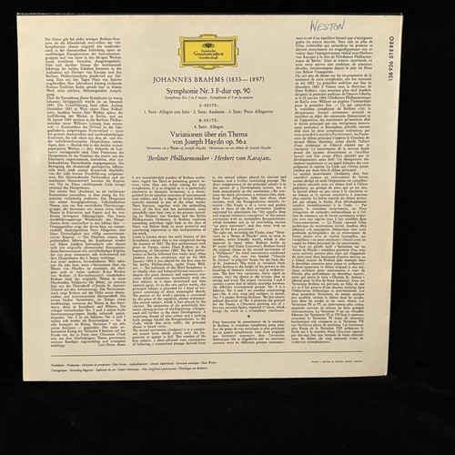 Brahms 4 Symphonien & Haydn Variationen - KARAJAN Berlin - DGG ST 4-LPS - Bild 11 von 17