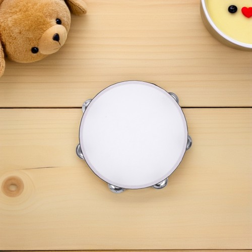  Handheld Tamburin: Double Row Jingles Bell Drum - Wooden Percussion - Bild 3 von 12