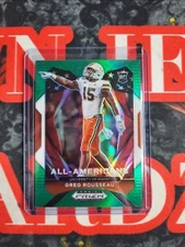 COLOR MATCH 2021 Prizm Draft Picks - All-American Greg Rousseau #200 Green Prizm