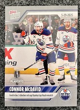 2024-25 TOPPS NOW CONNOR MCDAVID NHL STICKER 198 GOAL SETS UP FINALS REMATCH