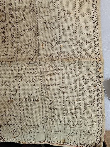 Vintage Needle Work Embroidery Alphabet Sampler Handstiched Unframed 13 X 7 - Picture 12 of 14