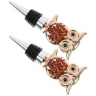 2pcs Owl Wine Stoppers Glass Bottle Stopper Decorative Stoppers For Holiday Part