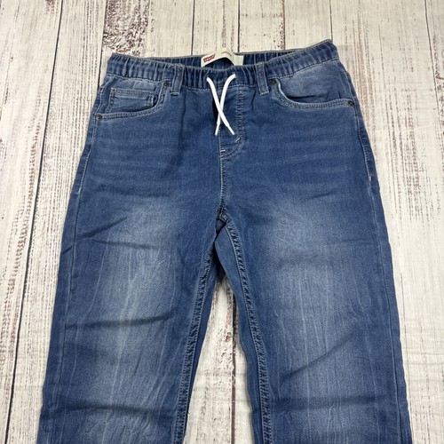 Levis Joggers Youth Boys Medium Blue Elastic Waist Band Pull On Stretchy Casual - Picture 3 of 20