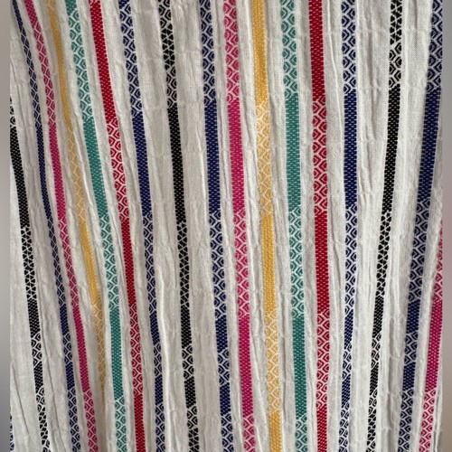 Ali Miles Striped Textured Button Front Tunic Shirt Rainbow Lagenlook 3X - Picture 8 of 13