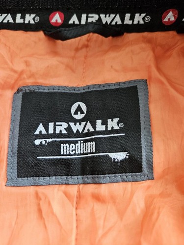 Airwalk Bomber Jacket Men's Size M Black Zip-Up Casual Streetwear Coat - Picture 9 of 12