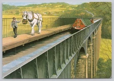 Pontcysyllte Aqueduct Llangollen Canal Wales Vintage Postcard Alan Firth