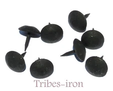 60 Black Clavos 1" Round Head Nails Domed Wrought Iron Furniture Door Decor Stud