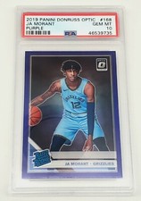 2019-20 Donruss Optic Purple #168 Ja Morant Rated Rookie PSA 10