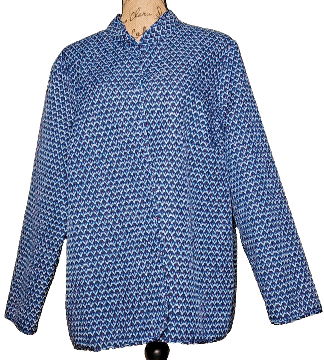 Alfred Dunner Lightweight Quilted Reversible Open Front Jacket Women's  20